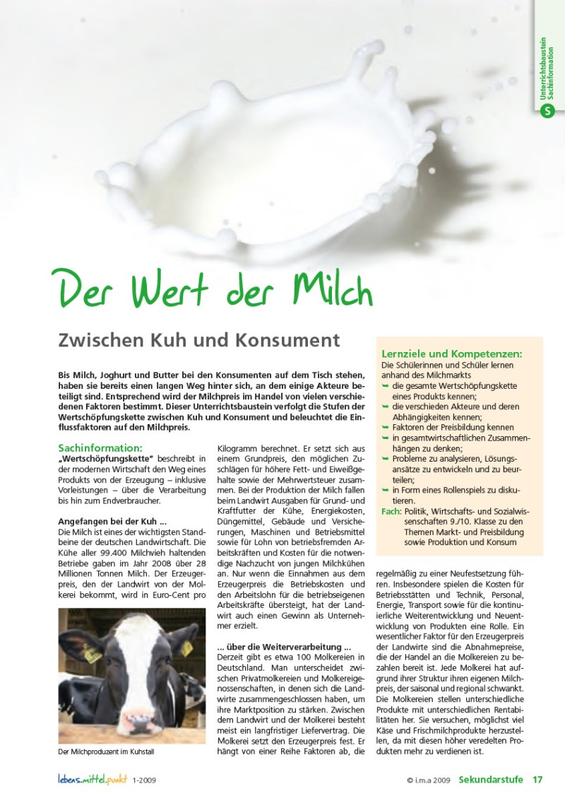 Der Wert der Milch